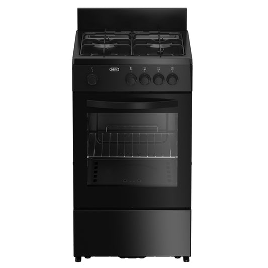 Defy 50cm 4 Burner Freestanding Stove - DGS568 - Black