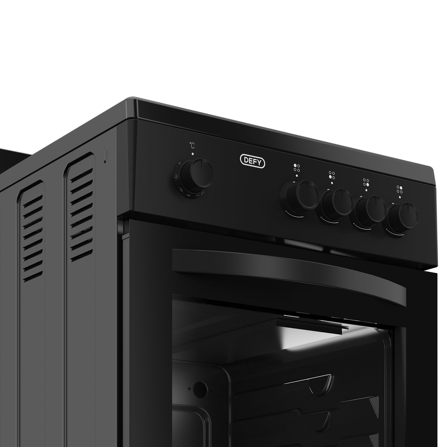 Defy 50cm 4 Burner Freestanding Stove - DGS568 - Black