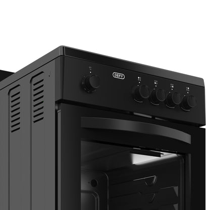 Defy 50cm 4 Burner Freestanding Stove - DGS568 - Black