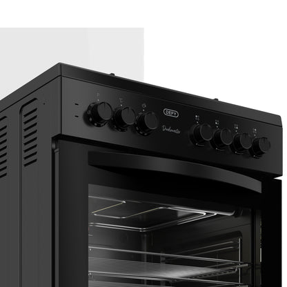Defy 60cm 2 Elec + 2 Gas Free Standing Stove - Black - DGS606