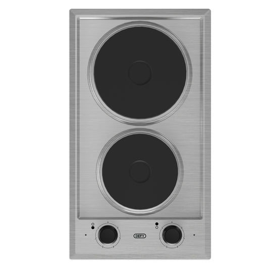 Defy 30cm 2 Solid Plate Built-in Hob - Stainless Steel  - DHD401