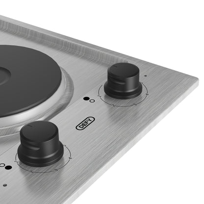 Defy 30cm 2 Solid Plate Built-in Hob - Stainless Steel  - DHD401