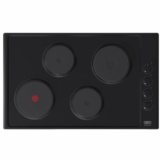 Defy 82cm Gemini 4 Plate Hob Black - DHD416