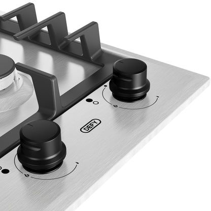 Defy 30cm 2 Burner Built-in Gas Hob - DHG134 - Stainless Steel