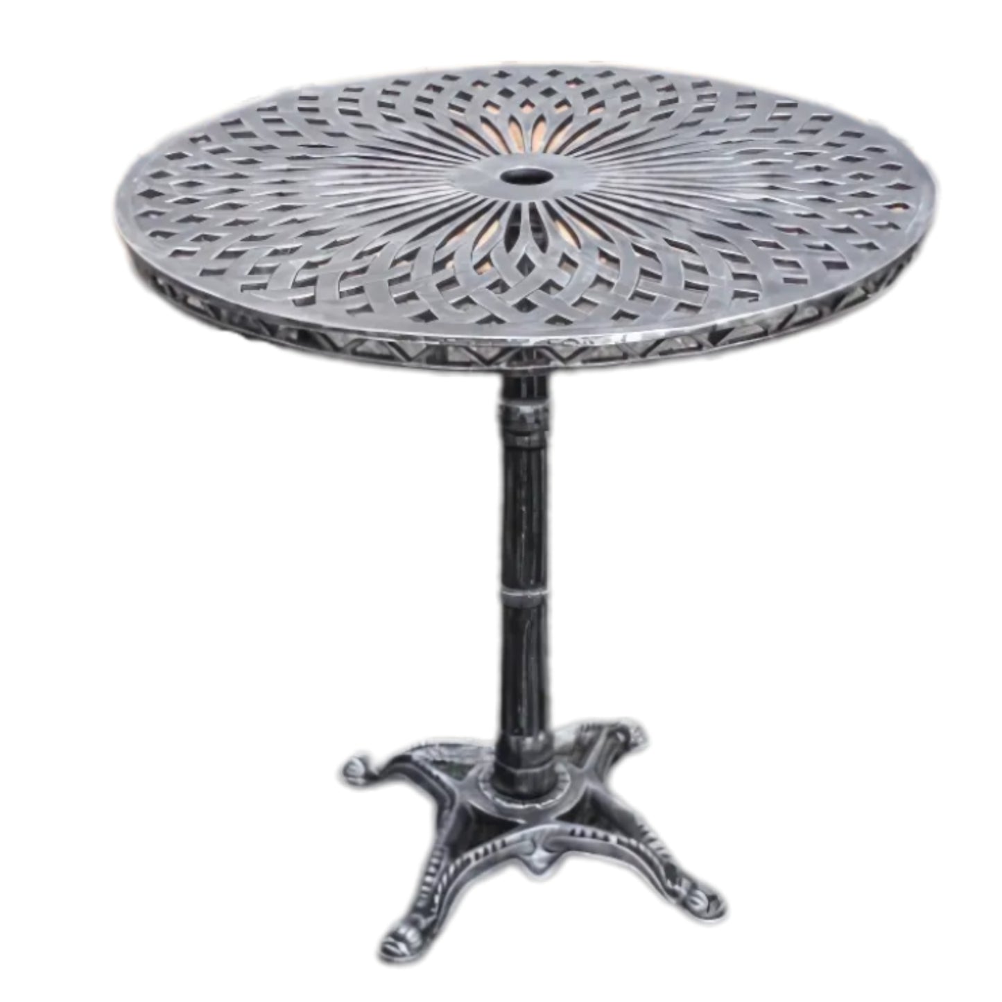Diamond Bar Patio Round Table 100cm- Cast Iron