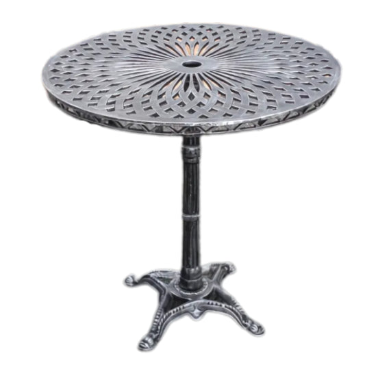 Diamond Bar Patio Round Table 100cm- Cast Iron