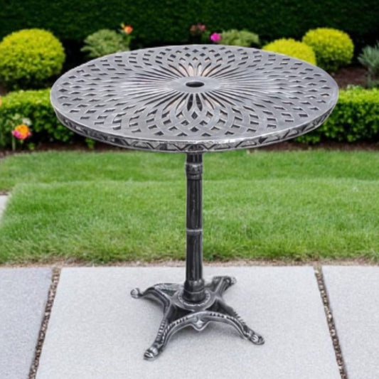 Diamond Bar Patio Round Table 100cm- Cast Iron