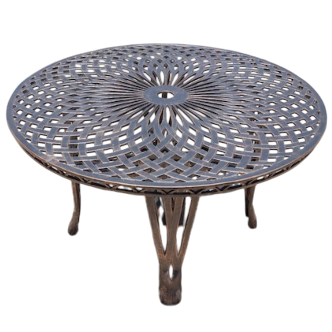 Diamond Patio Round Table 125cm - Cast Iron