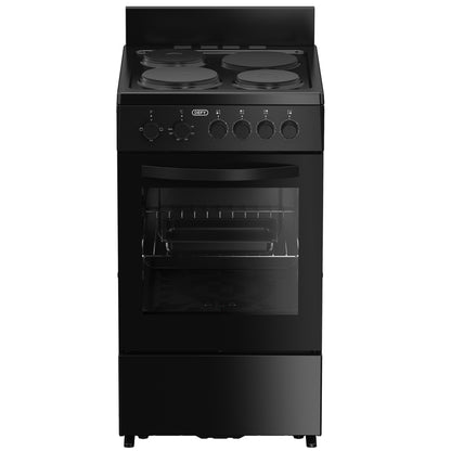 Defy Compact 4 Plate Freestanding Stove - DSS554 - Black