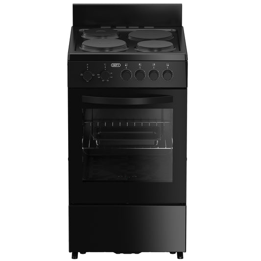 Defy Compact 4 Plate Freestanding Stove - DSS554 - Black