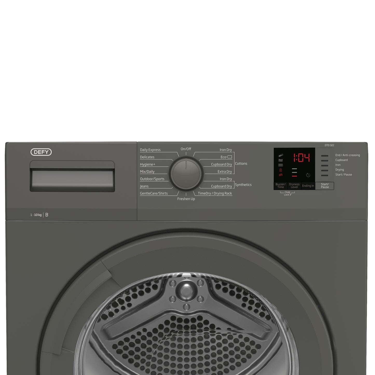 Defy 10kg Condenser Dryer - DTD322 - Manhattan Grey