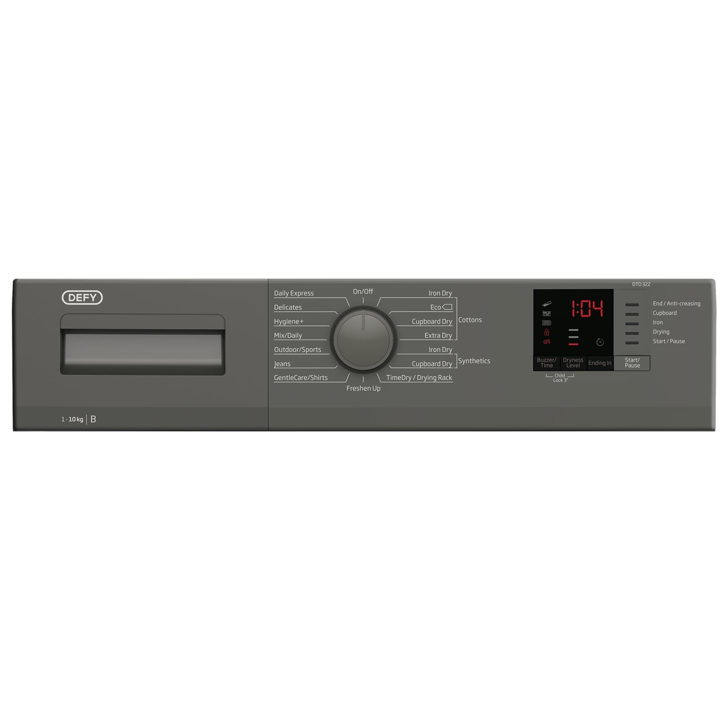 Defy 10kg Condenser Dryer - DTD322 - Manhattan Grey