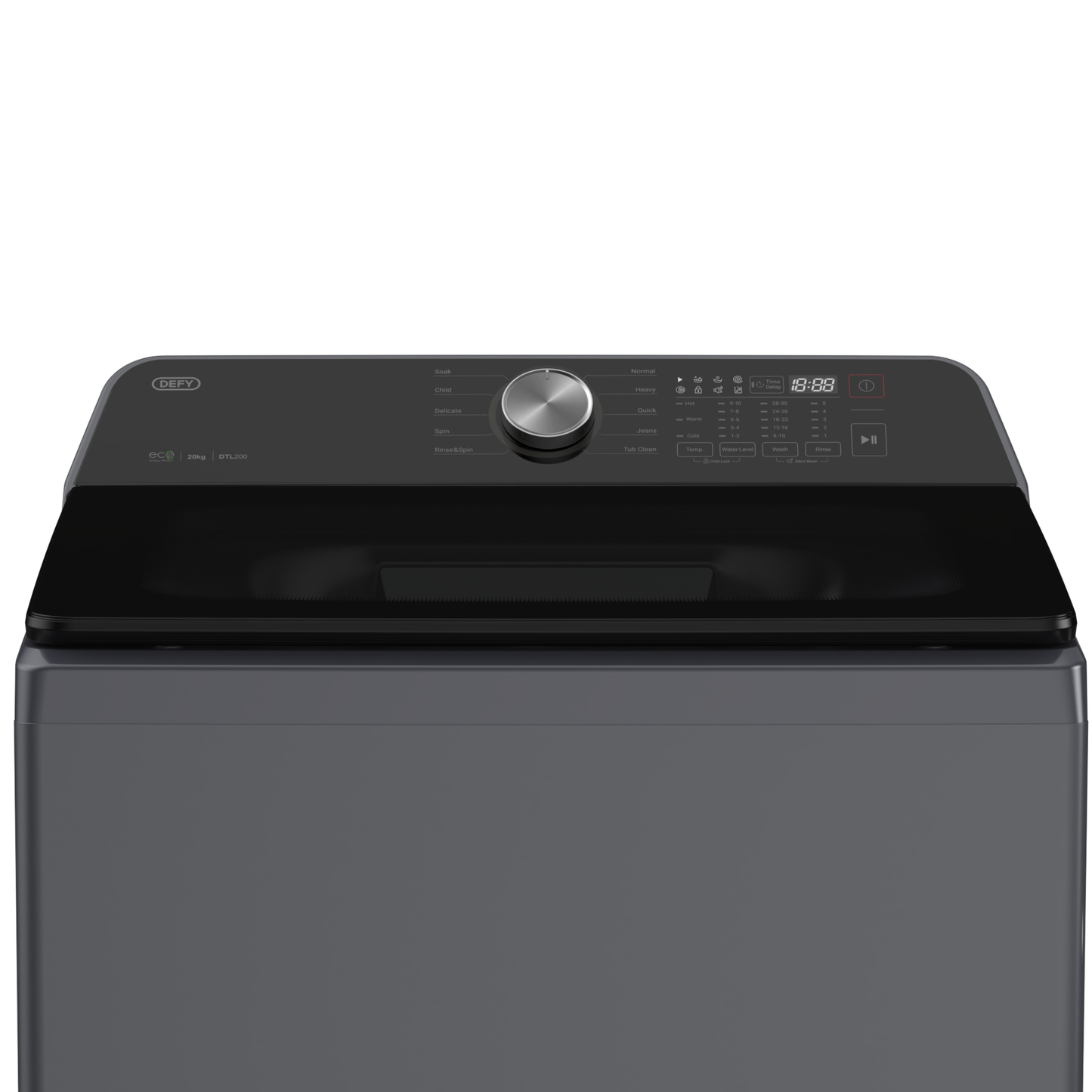 Defy 20kg Top Loader Washing Machine - DTL200 - Metallic