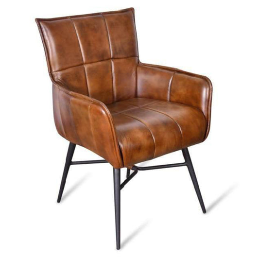 Earl Set of 8 Dining Room Chairs - Genuine Leather