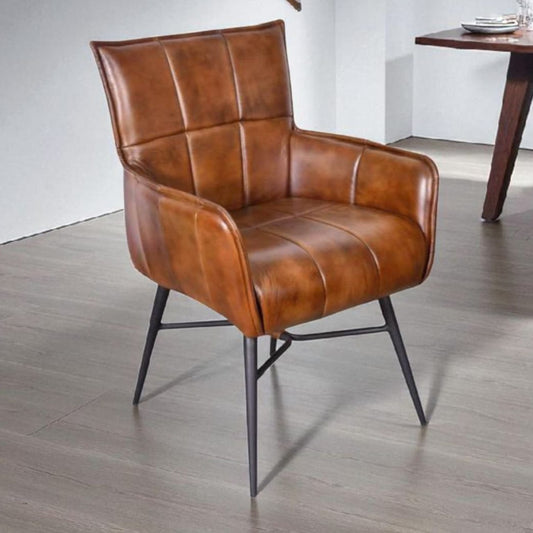Earl Set of 8 Dining Room Chairs - Genuine Leather