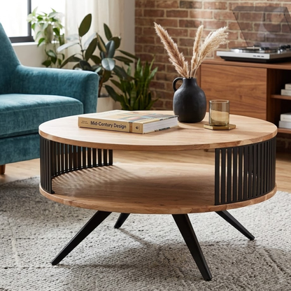 Elenora Natural Round Coffee Table - NE753