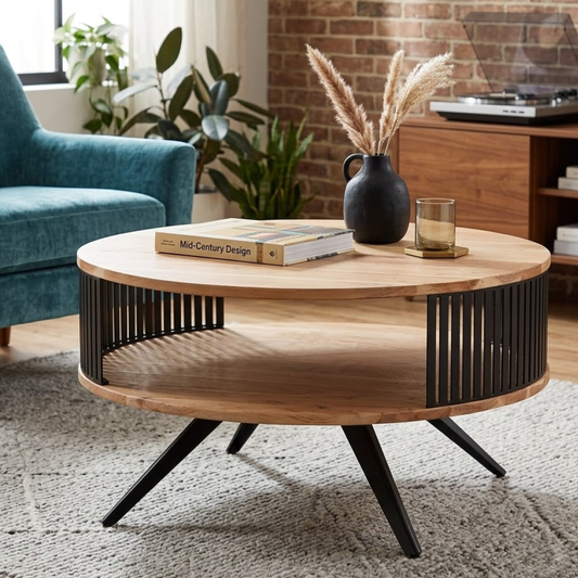 Elenora Natural Round Coffee Table - NE753