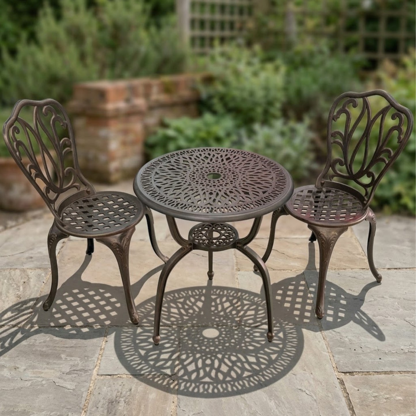 Elizabeth Patio 3Pc Set - Cast Aluminium