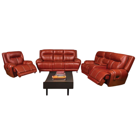 Broadway 3.2.1 5 Motion + Console Lounge Suite - Genuine Leather