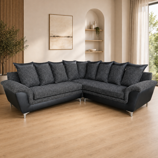 Gabby 2 Piece Corner Lounge Suite - Fabric