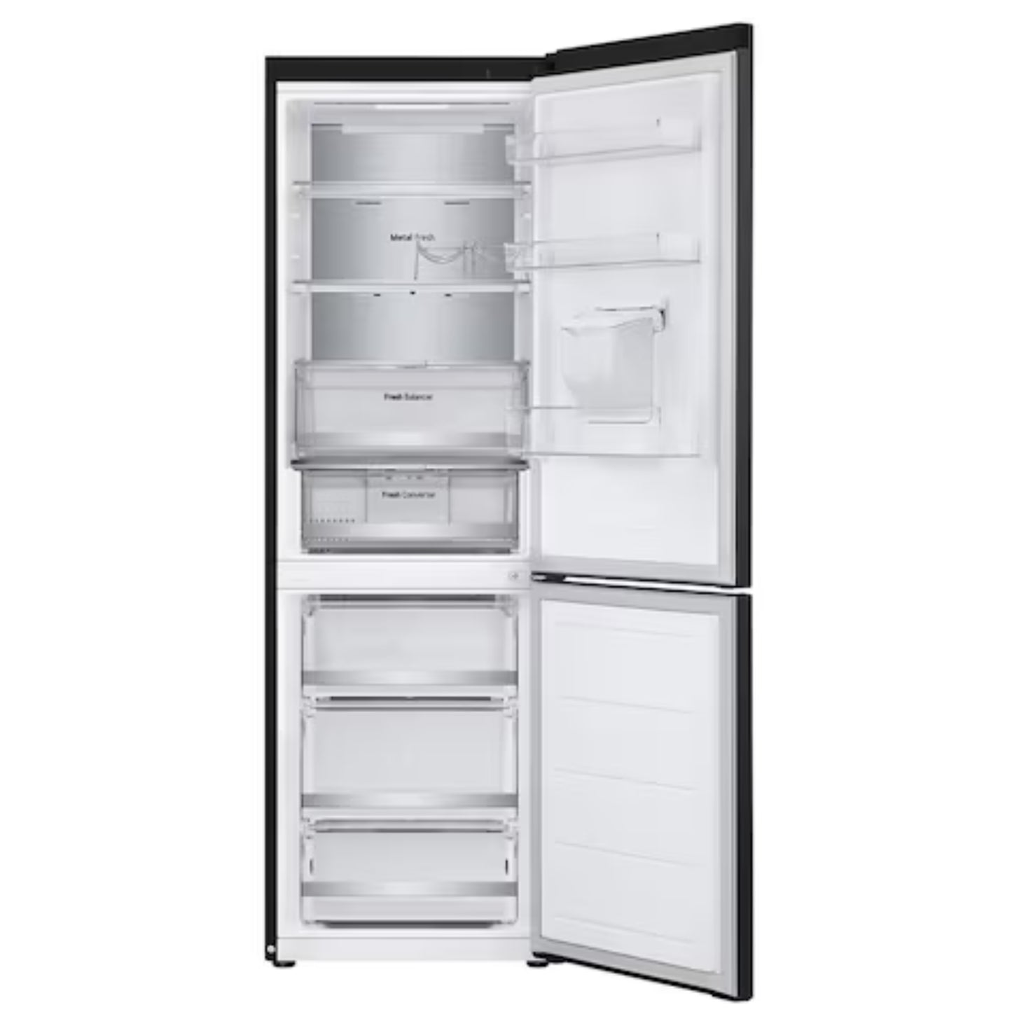 LG 376lt Combi Fridge/Freezer - Matt Black - GC-F459FSUW