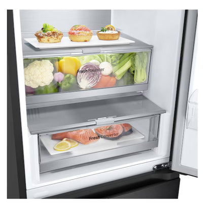 LG 376lt Combi Fridge/Freezer - Matt Black - GC-F459FSUW