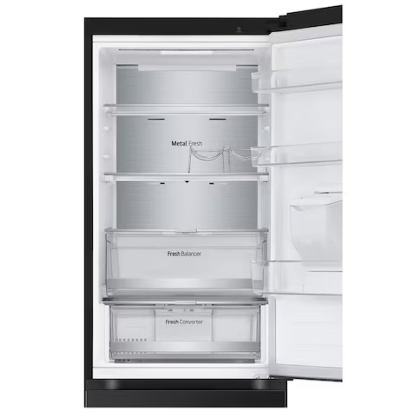LG 376lt Combi Fridge/Freezer - Matt Black - GC-F459FSUW