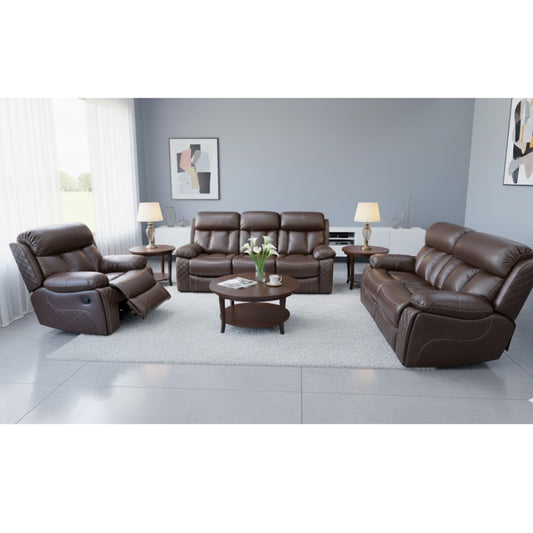 Hilton 3.2.1 3 Motion Lounge Suite - Genuine Leather Uppers