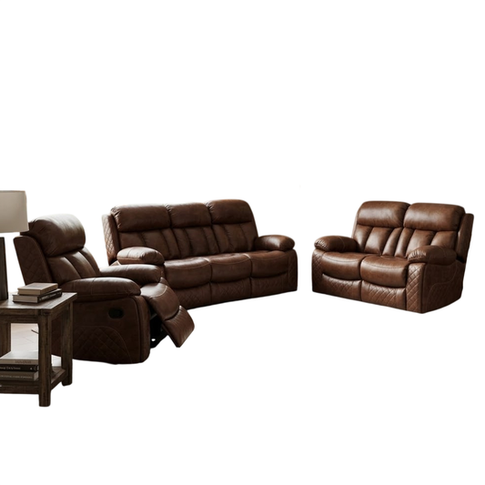 Hilton 3.2.1 3 Motion Lounge Suite - Genuine Leather Uppers