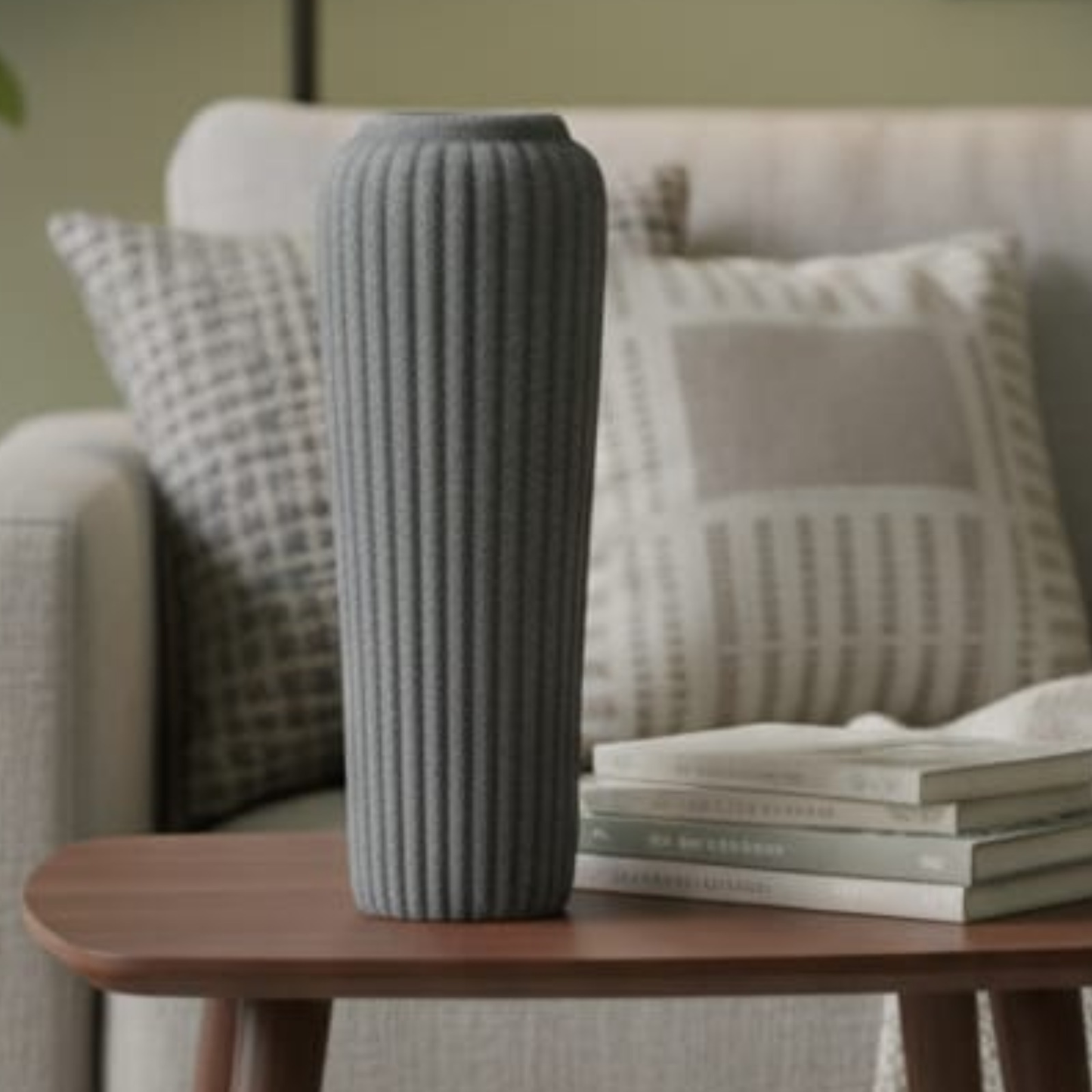 Large Column Vase - Grey - CER0028