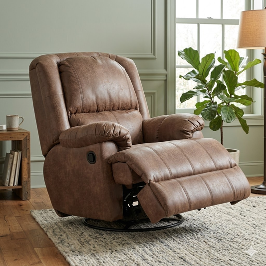 Alpine Raphael Recliner - Genuine Leather Uppers