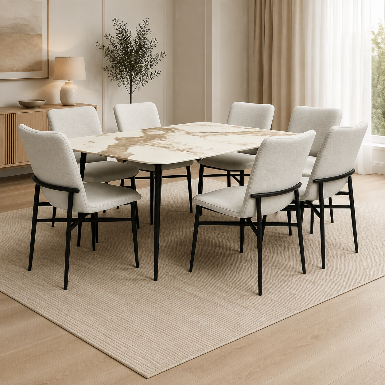 Loft 7 Piece Dining Room Suite Grey