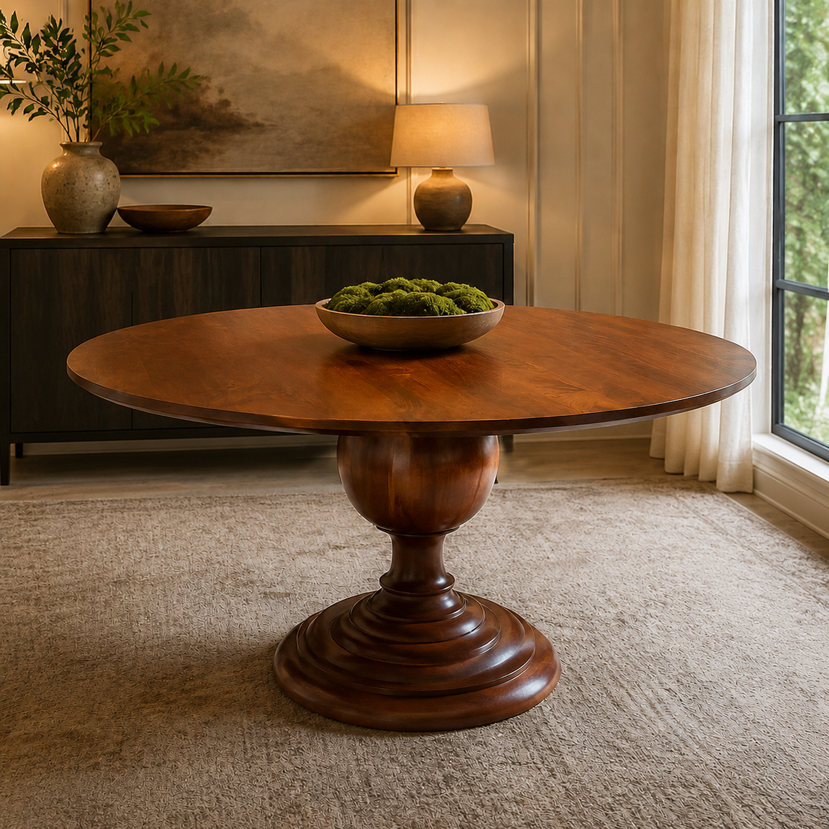Carrington 1.1M Dining Room Table - Acacia Wood