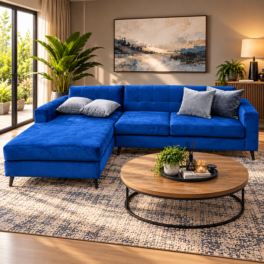 Lisa 2 Piece Corner Lounge Suite With Daybed - Fabric