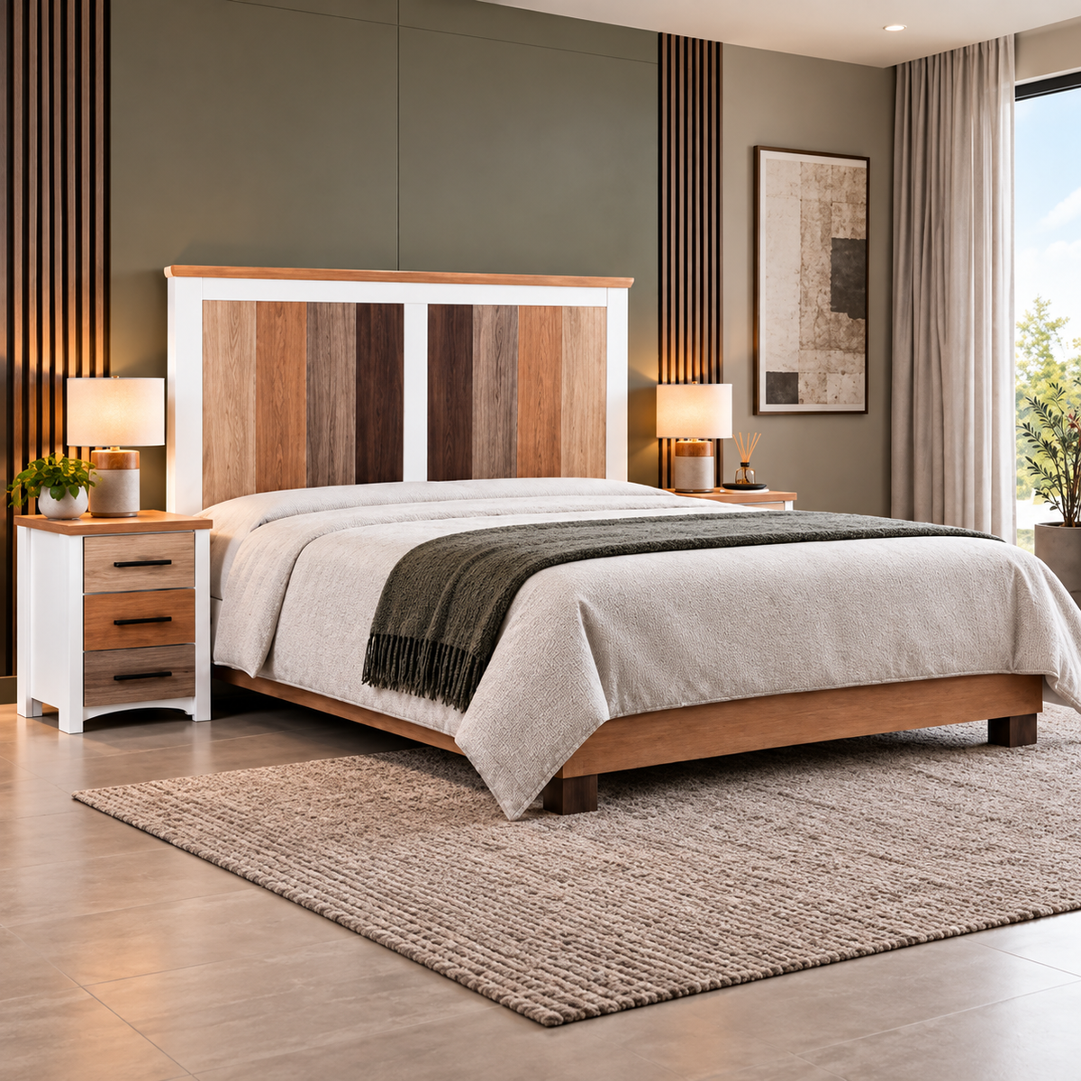 Bastille 3 Piece Bedroom Suite Queen Size