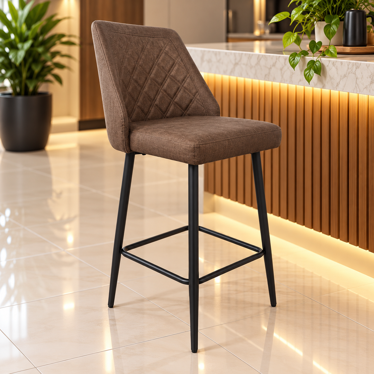 Nico 75cm Bar Stool - Fabric