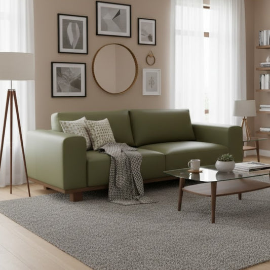 Ivory 2 Div Couch - Leather