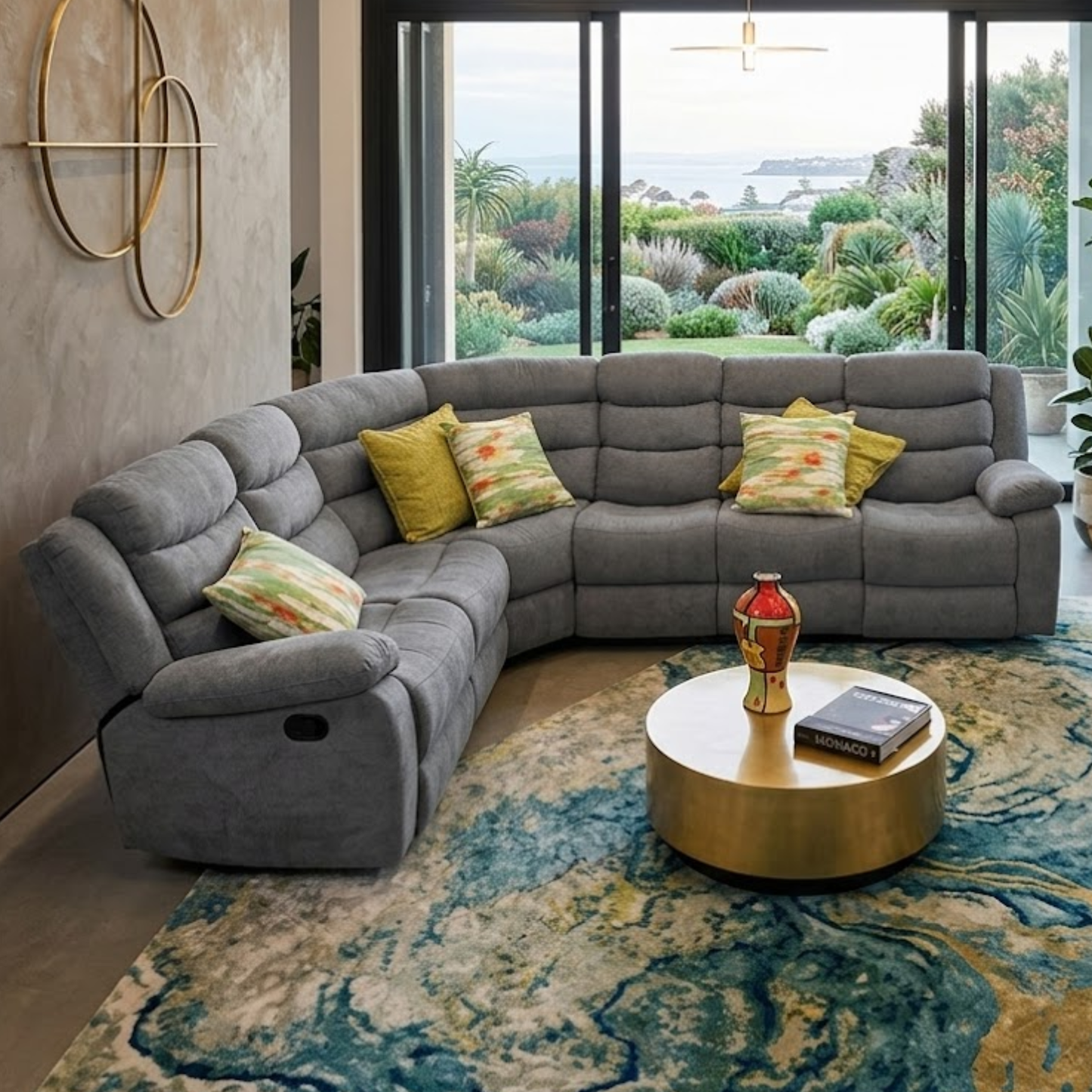 Grafton Jackson 4 Piece Corner 2 Motion Lounge Suite - Fabric