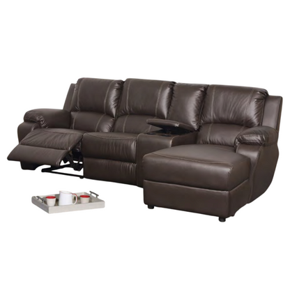 Jaylan 4 Piece Corner 1 Motion +  Console + Daybed Lounge Suite - Fabric