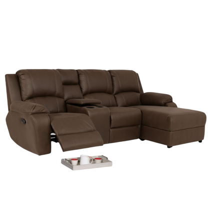 Jaylan 4 Piece Corner 1 Motion +  Console + Daybed Lounge Suite - Fabric