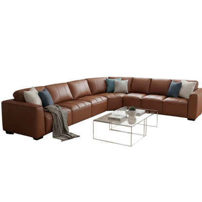 Kansas - 4 Piece Corner Lounge Suite - Leather