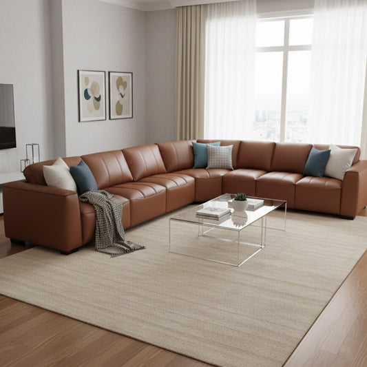 Kansas - 4 Piece Corner Lounge Suite - Leather