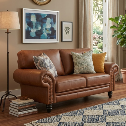 Kenya Couch Genuine Leather - Ismails Furnishers