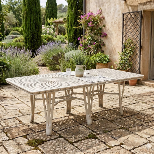 King Diamond Patio Square Table 216cmx100cm - Cast Iron