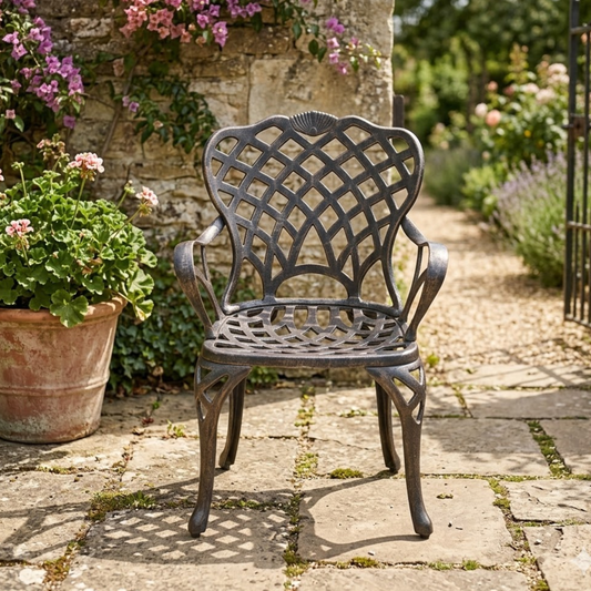 King Diamond Large Arm Chair - Cast Iron