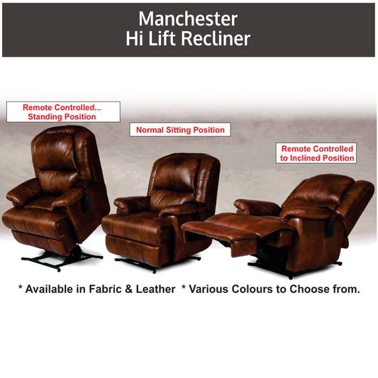 Alpine Manchester Hi-lift Recliner - Fabric