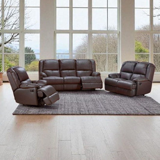 Alpine Manchester 3.2.1  5 Motion Lounge Suite - Genuine Leather