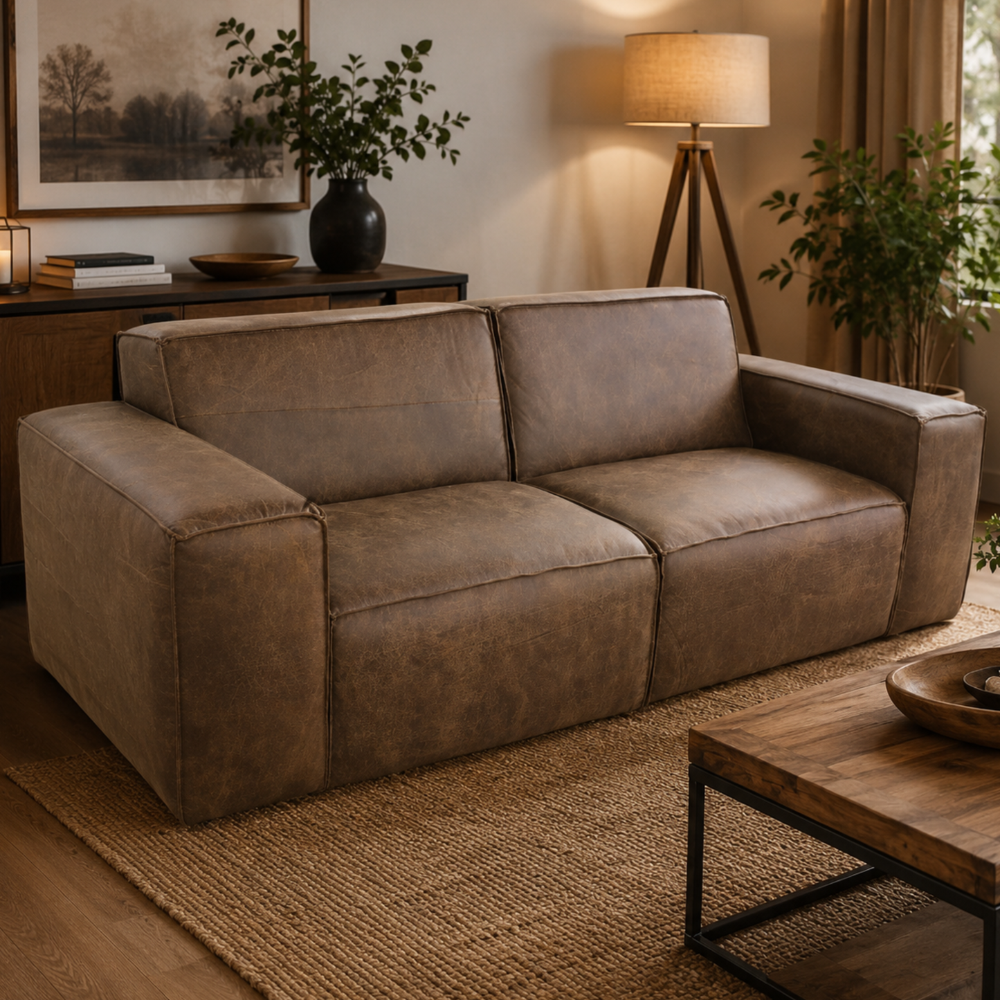Manhattan 3 Div Couch - Genuine Leather