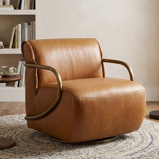 Mirar Occasional Swivel Chair - Leather