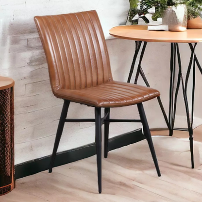 Nomad Stitched Dining Chair - Leather - KV116